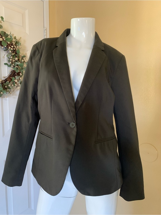 Apt. 9 Jackets & Blazers - Apt. 9 Dark Charcoal Single-Button Blazer
